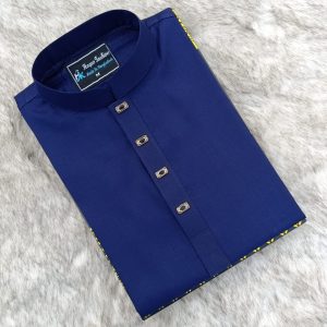 আদি ধুতি কাপড়ের পাঞ্জাবি (নেভি Blue কালার)