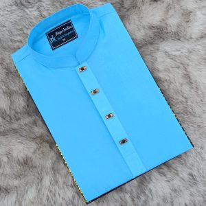 আদি ধুতি কাপড়ের পাঞ্জাবি (আকাশি কালার)
